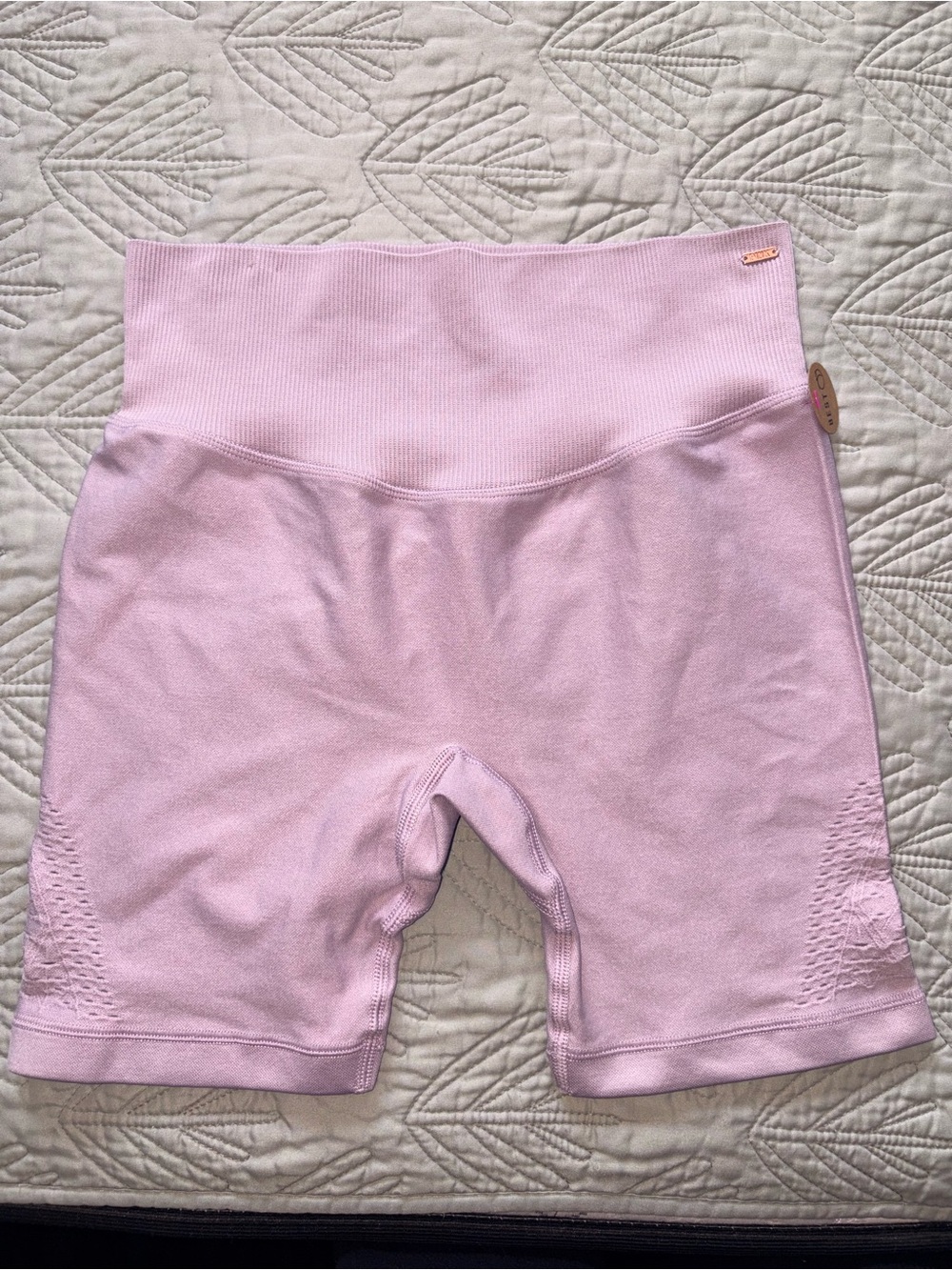 Pink Seamless High-Waist Bike Shorts